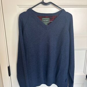 Woolrich Deep Blue V-Neck Sweater